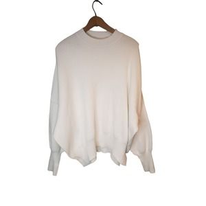 Free People Easy Street Tunic Pullover Oversized Mock Turtleneck Sweater Size XS